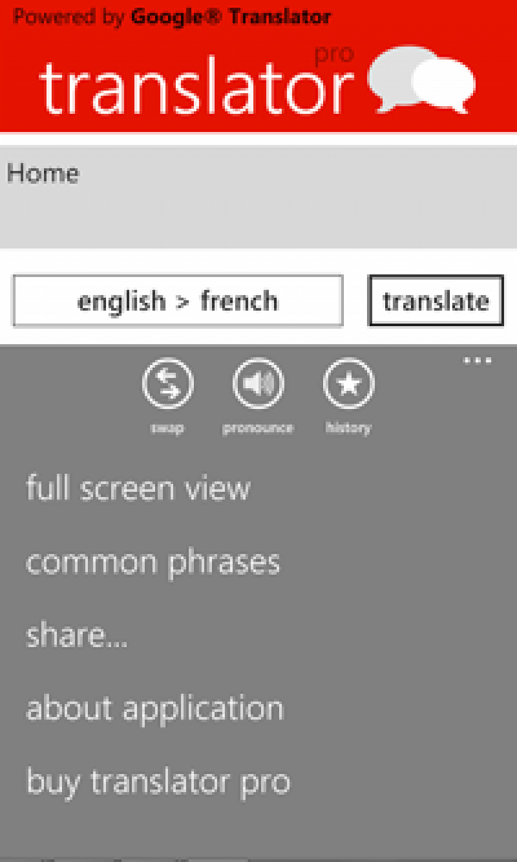 Translate Pro - Windows Phone 7 