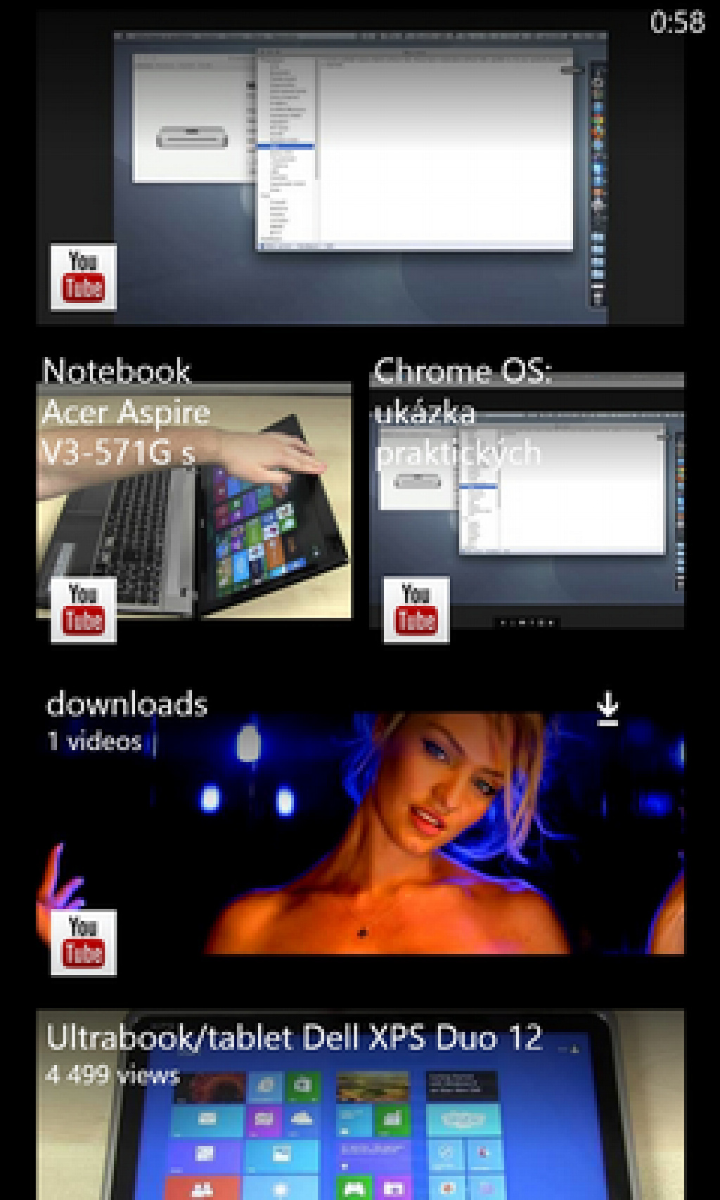 YouTube pro Windows Phone