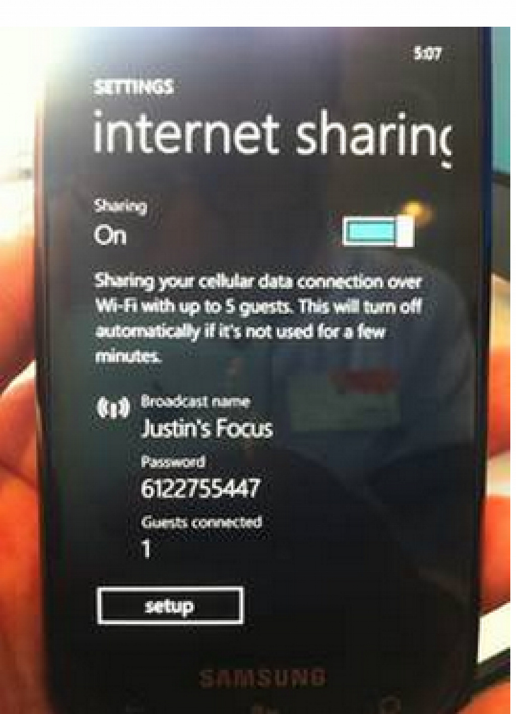 Internet sharing on Windows Phone 7